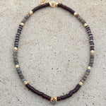 Mayanpur Garnet Labradorite Beaded Necklace