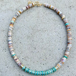 Claudia Fire & Blue Opals Necklace