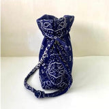 Navy Blue Bandana Trapeze Bag