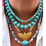 Jess Turquoise Carnelian Beaded Necklace