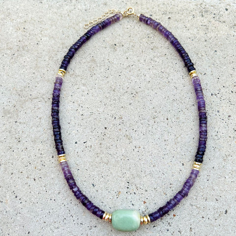 Sinay Amethyst Labradorite Necklace