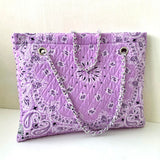 Lilac Bandana Tote Bag
