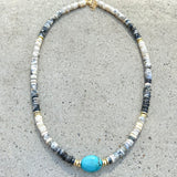 Sinay Dandrit Opal Turquoise Beaded Necklace