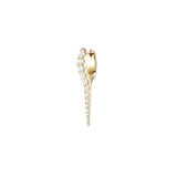 Long Spike Lucy Pave Hoop Earring