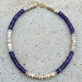 Saya Peruvian Opals & Amethyst Necklace