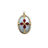 King Henry Moonstone Garnet Necklace