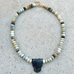 Bagheera Labradorite Amazonite Necklace
