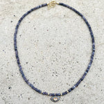 Dumortierite Grey Diamonds Eye Necklace
