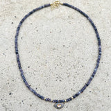 Dumortierite Grey Diamonds Eye Necklace