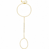 Pulsera con 6 tachuelas centrales festoneadas 