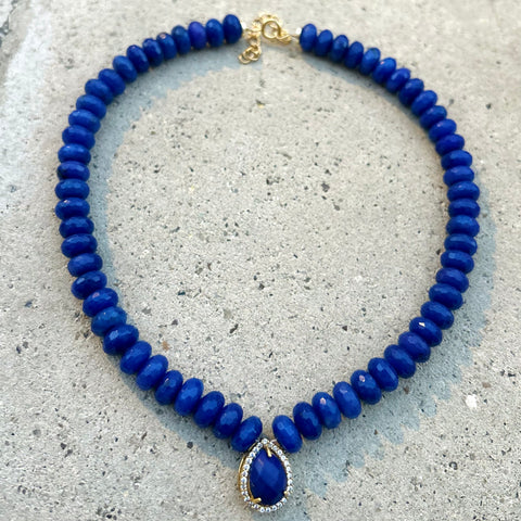 Navy Jade & Lapis Alexis Necklace