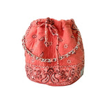Peach Bandana Bucket Bag