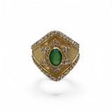 Green Onyx Magen Ha’or Adjustable Ring