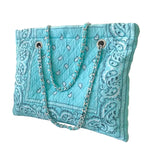Blue Tiffany Bandana Tote Bag