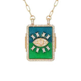 Enamel Scapular on Chain Necklace