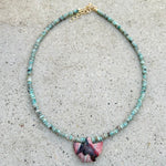 Mini Rhodochrosite Thunderbird Necklace