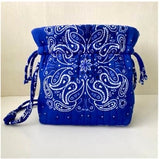 Royal Blue Bandana Trapeze Bag
