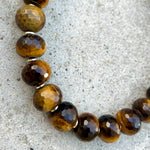 Faceted Big Mrs Atias Tiger Eye Necklace