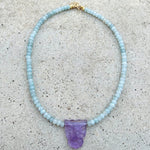 Bagheera Amethyst Blue Jade Necklace