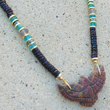 Ruby Ziosite Garnet Phoenix Necklace