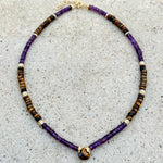 Jaipur Amethyst & Tiger Eye Necklace
