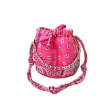 Pink Bandana Mini Bucket Bag