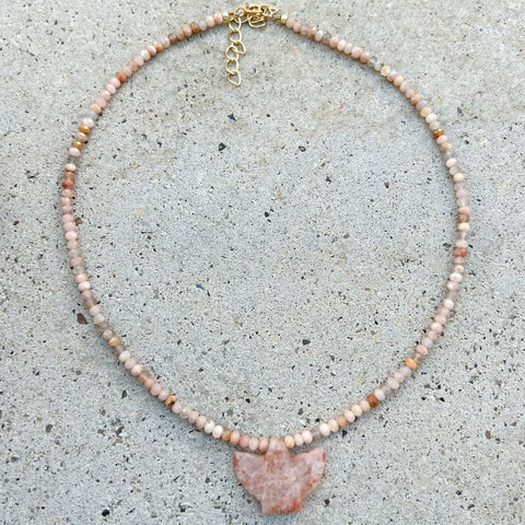 Sunstone Mini Thunderbird Necklace