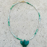 Green Onyx Mini Thunderbird Necklace