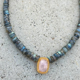 Emma Labradorite & Rose Quartz Necklace