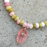 Salome Cherry Quartz Hamsa Necklace