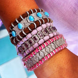 Nathalie Lavender Woven Bracelet