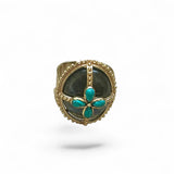King Henry Labradorite Turquoise Ring