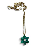 Big Magen Malachite on Chain Necklace