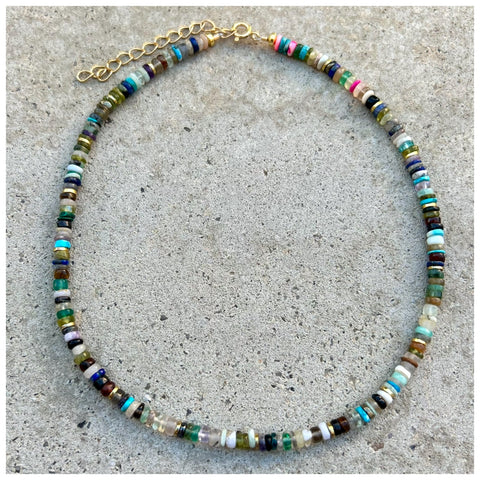 Thin Rattle Snake Beaded Necklace