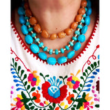 Orange Adventurine Oblong Necklace