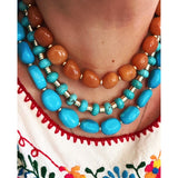Orange Adventurine Oblong Necklace