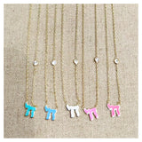 Enamel Hai (חי) Necklace