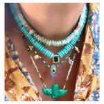 Malachite Baby Eagle Assorted Gemstones Necklace
