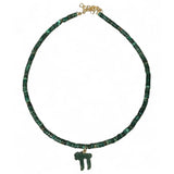Small Hai Green Jade Heishi Necklace