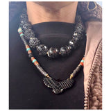 Black Crakled Mrs Atias Necklace