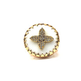 PREORDER - White Alba Adjustable Ring