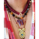 Labradorite Ethnic Fish on Cord