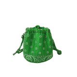Bottega Green Bandana Mini Bucket Bag