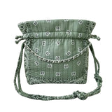 Sage Green Bandana Trapeze Bag