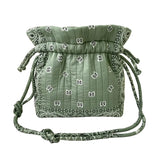 Sage Green Bandana Trapeze Bag