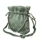 Sage Green Bandana Trapeze Bag