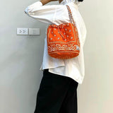Purple Bandana Bucket Bag