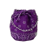 Purple Bandana Bucket Bag