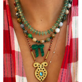 Green Adventurine Coin Necklace