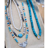 Sinay Dandrit Opal Turquoise Beaded Necklace